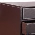 Denozer Leather Desk Organizer with 3 Drawers, Stackable Desktop Storage Box Cabinet, Executive Office Organizers and Accessories, File Paper Organizer for Filing A4/ Documents/Letters/Mails/Magazine